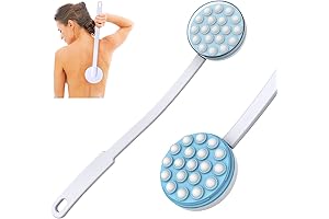 Back Lotion Applicator and Roller Ball Massager for Sunscreen Application