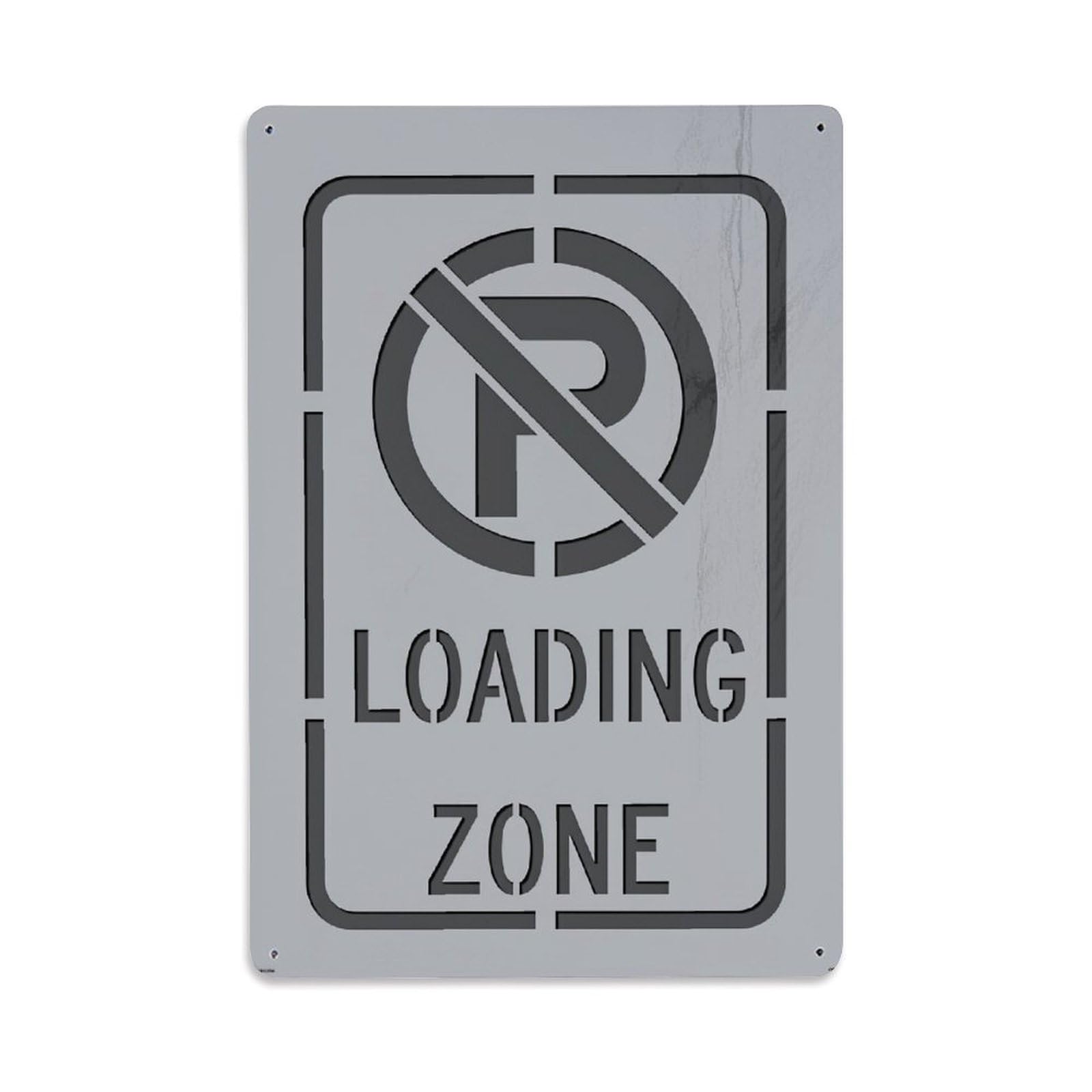 Lzwbntey Vintage No Parking Loading Zone Sign Metal Tin Sign Retro Wall Decor For Home Bar Garage Cafe, Indoor & Outdoor Decorative Metal Poster, 8X12 Inch