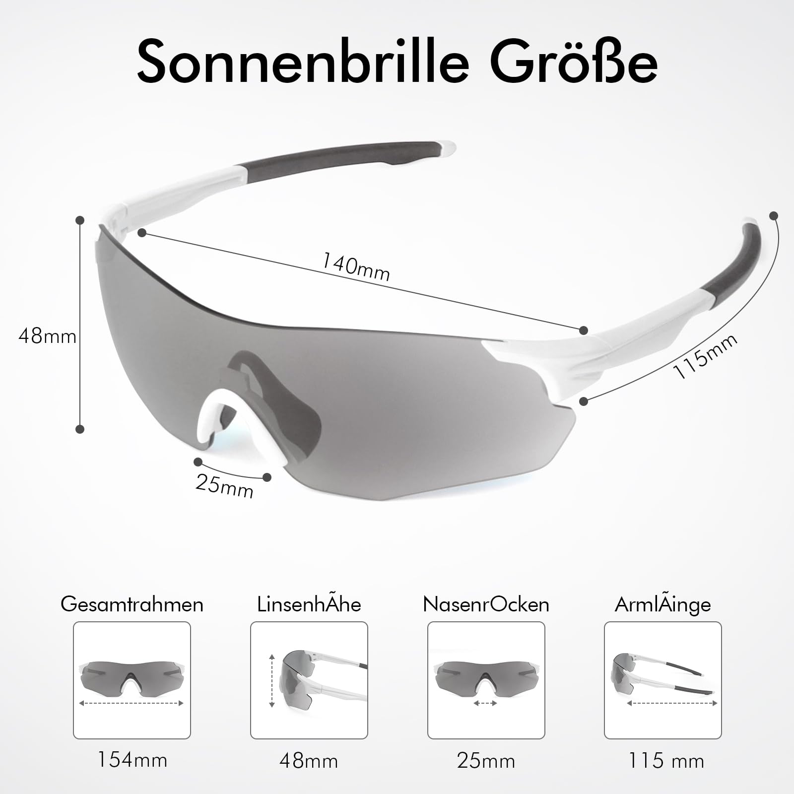 Gafas de ciclismo fotocromáticas para hombre y mujer, gafas deportivas con protección UV400 TR90, gafas de sol ultraligeras sin marco