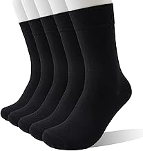Wamicu Chaussettes Homme 39-42/43-46/46-50, 5 Paires Fines Mi-mollet Respirantes Chaussettes en Coton Peigné, Convient aux entreprises, aux bureaux et aux loisirs
