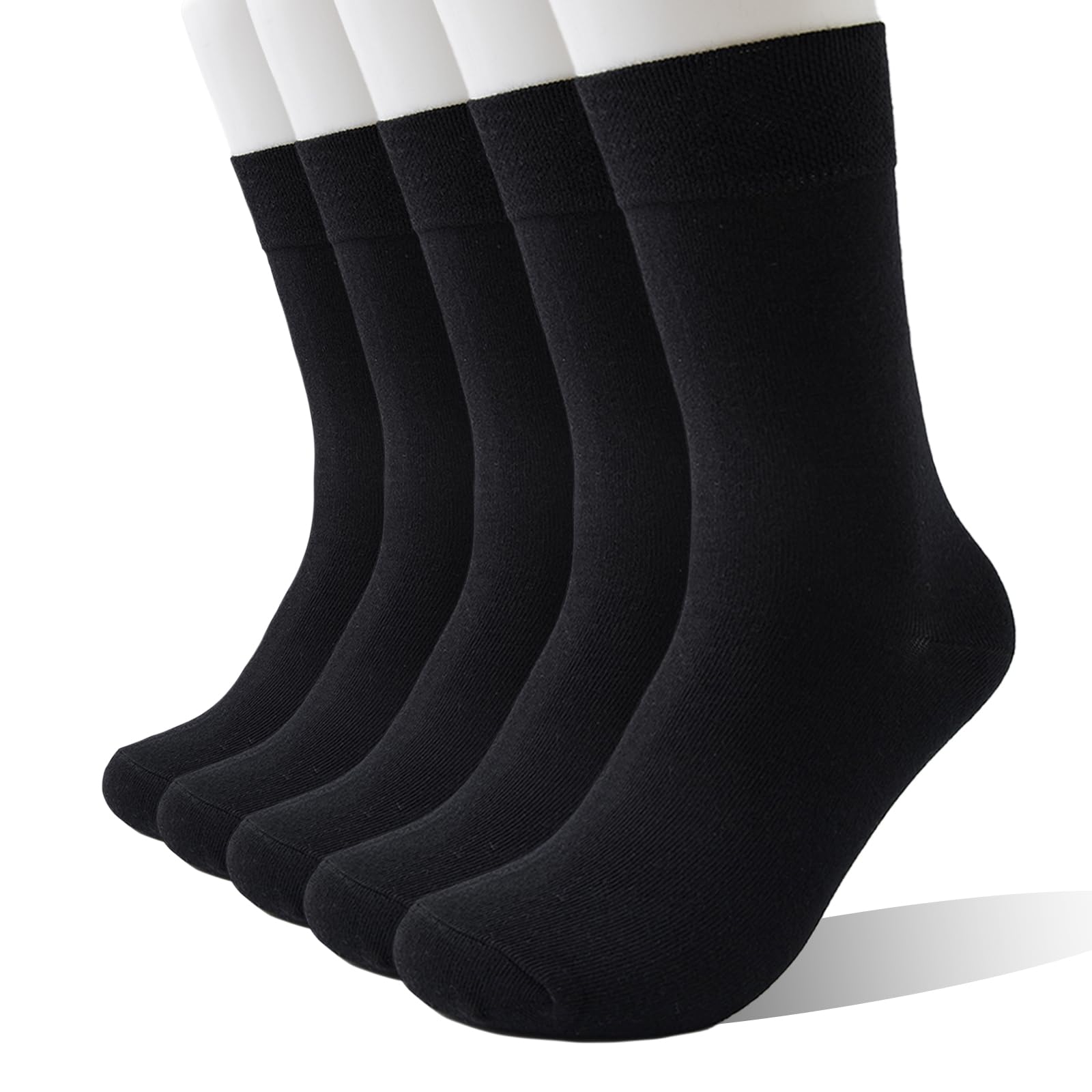 Calcetines Hombre Algodón 5 Pares - Finos Vestir Suaves, Transpirables, Cómodos y Duraderos - Uso Multiestación