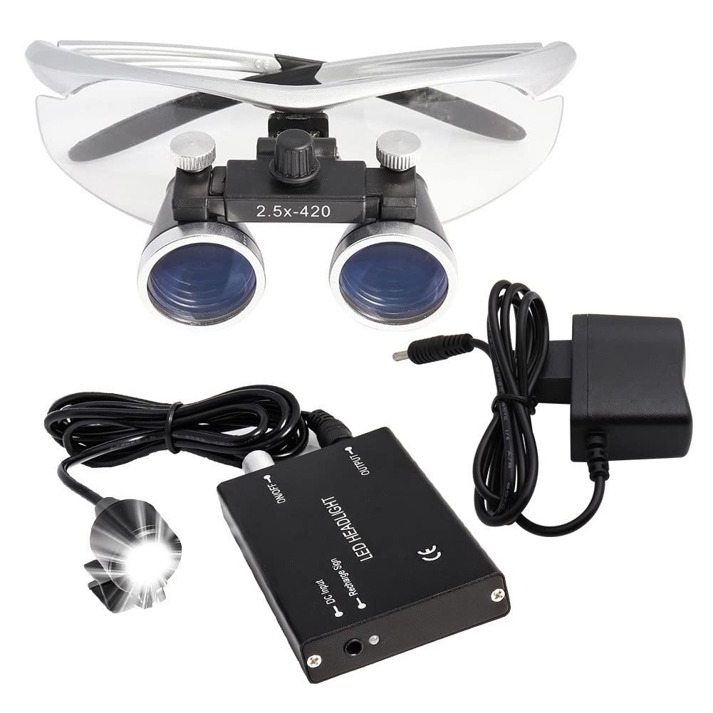 HTTGDGDH Magnifying Glass 3.5/2.5X 420Mm Binocular Magnifier Loupes Loupes Head Magnifier Optical Glasses