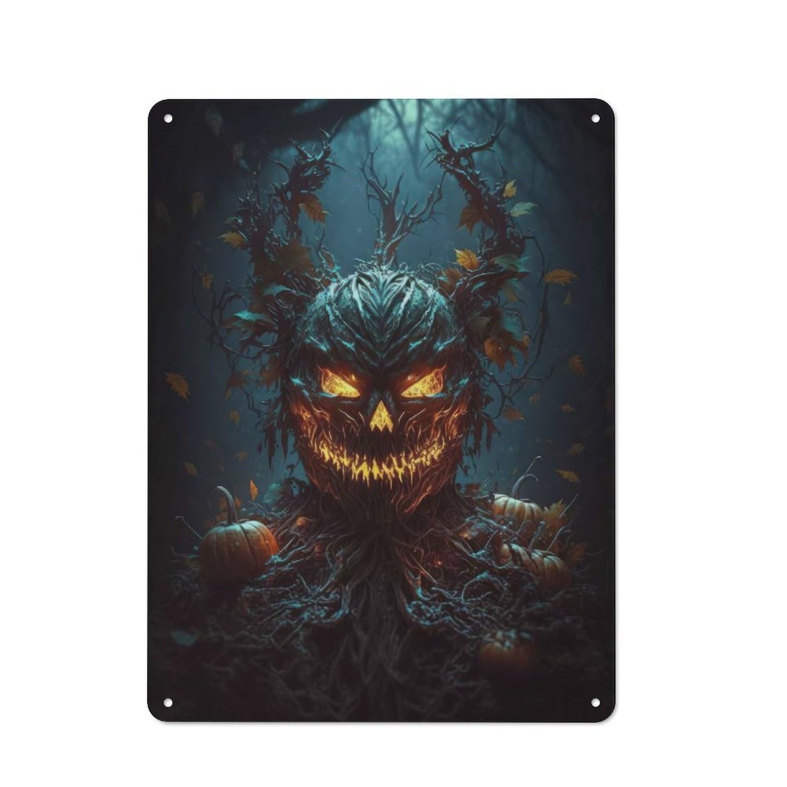 Junmoney Halloween Vi Metal Plaque 40X30cm With For Hallway Wall, Rustic Decor, For Garage, Workshop And Man Cave Decoration