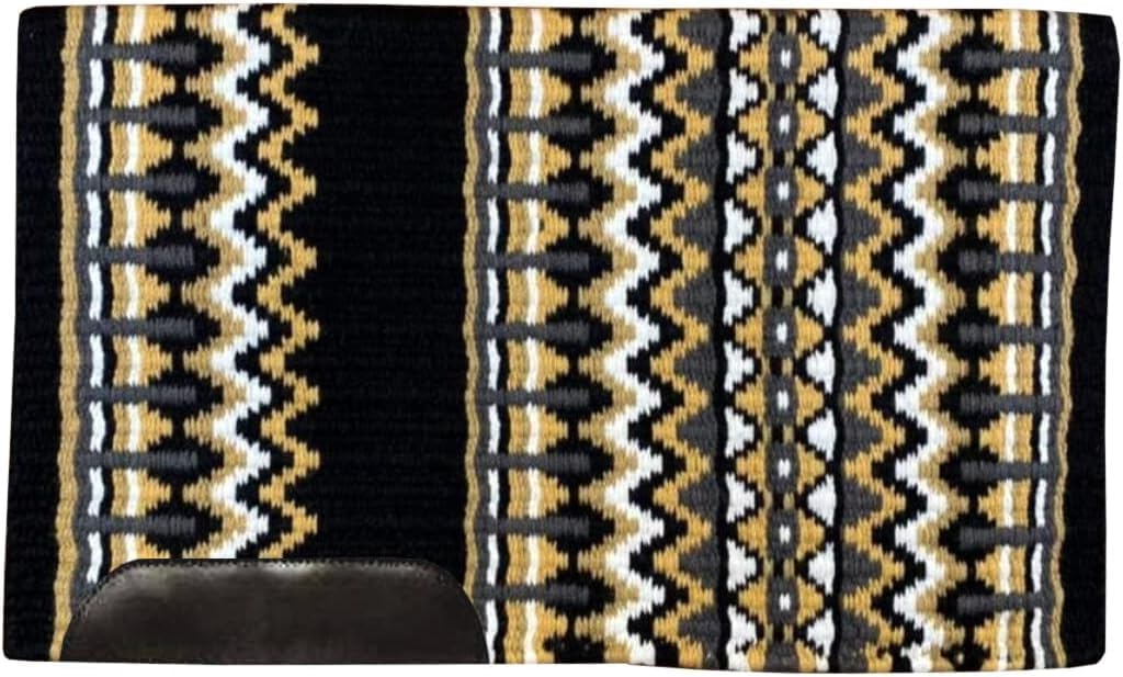 HUMAYL Saddlery Saddle Pad/Blanket for Horses Western Show Horse Saddle Blanket New Zealand Design Handmade Wool Saddle Blanket Top Wool Saddle Pad Regular Size : 34" L x 36" W x 1" inches PAD081