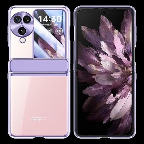 gѓdbptbvP[X Oppo Find N3 Flip ƌ݊̂NAP[XAtJo[qWیt̍dCbLdbP[X Oppo Find N3 Flip ƌ݊̂NANX^P[X P[XJo[(Purple)