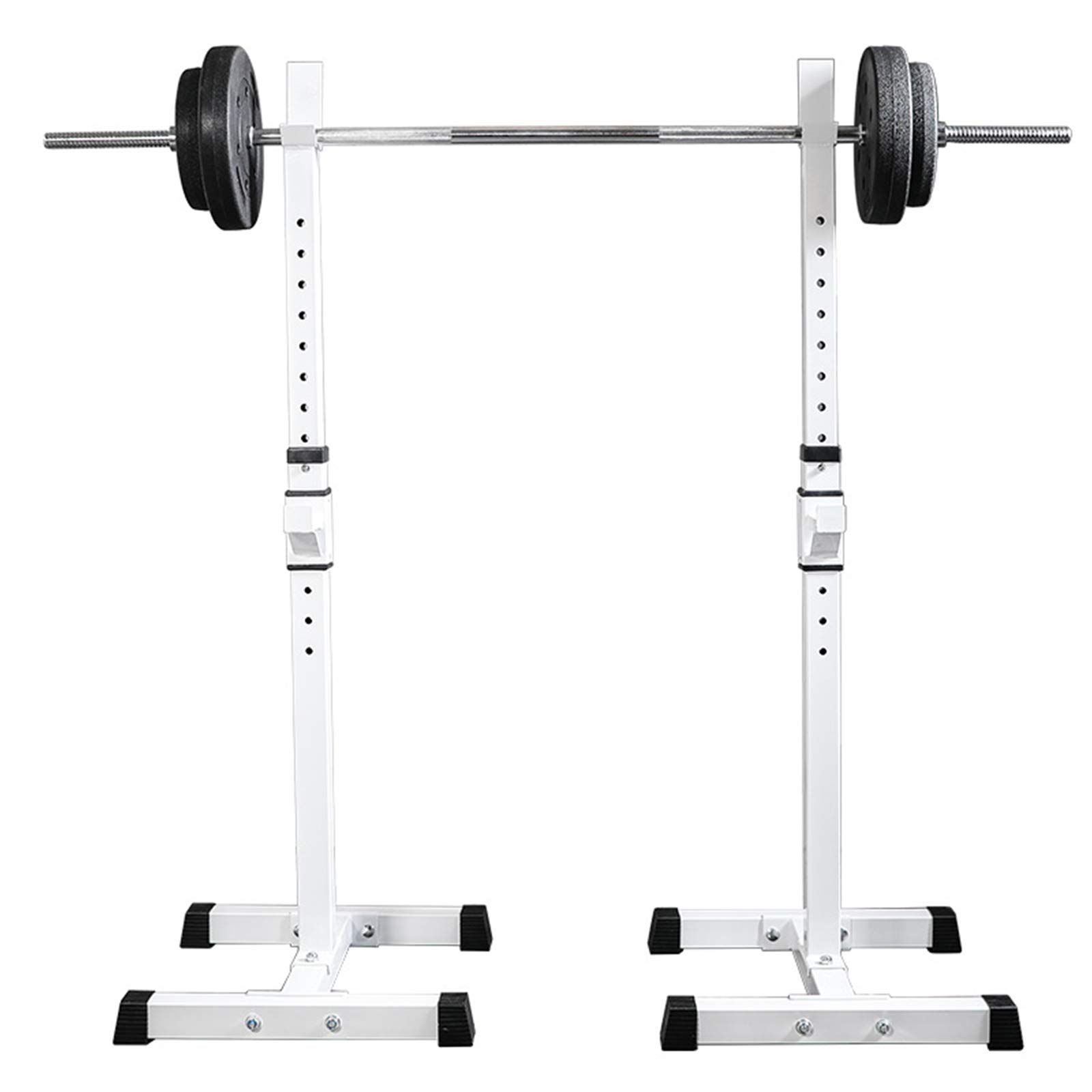 OTQEFTN Portable Dumbbell Racks Sturdy Steel Squat Rack Barbell Bench Press Stands Home Gym Dipping Station