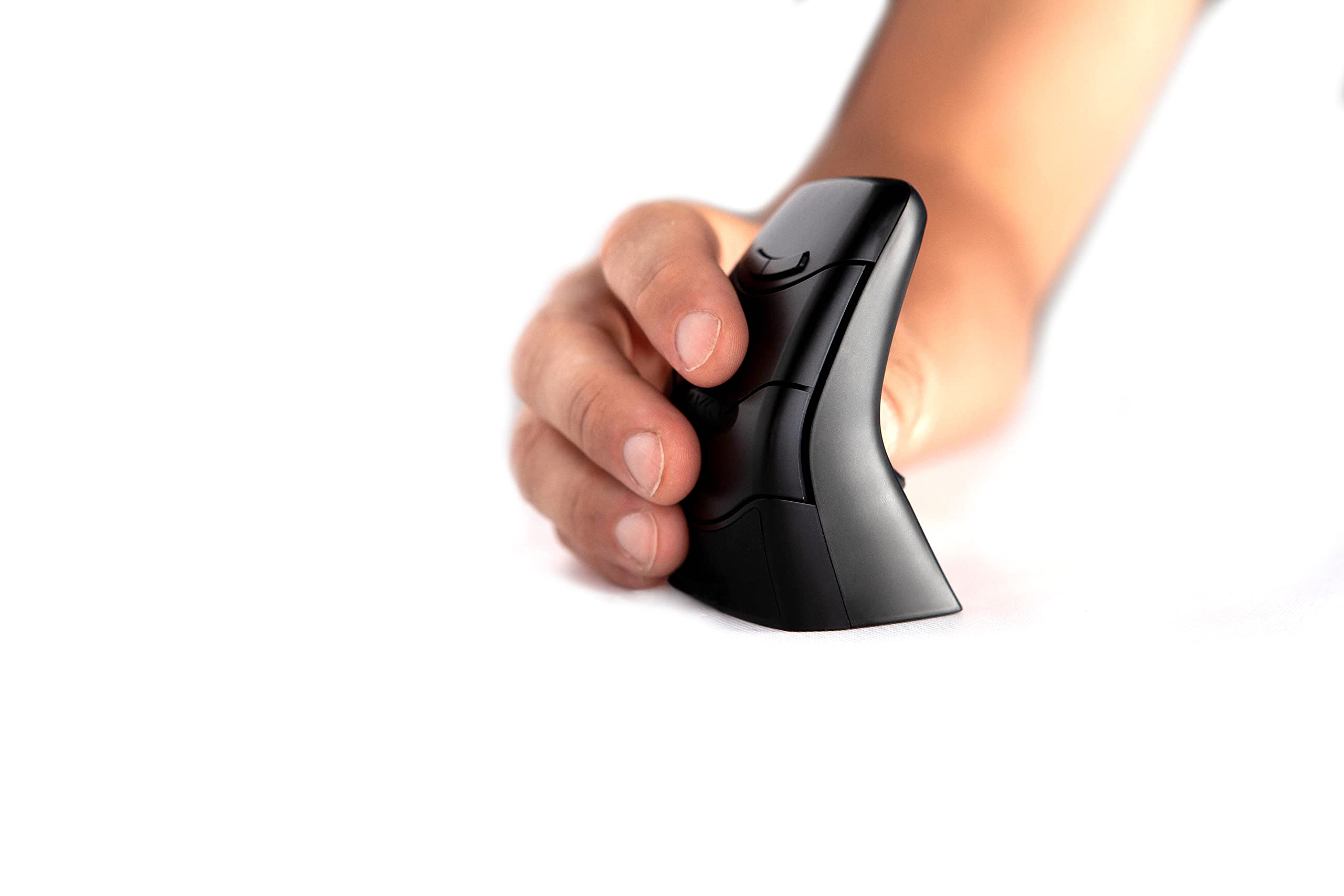 BakkerElkhuizen DXT03W - Ratón ambidiestro inalámbrico de precisión, diseño ergonómico, dongle USB-A