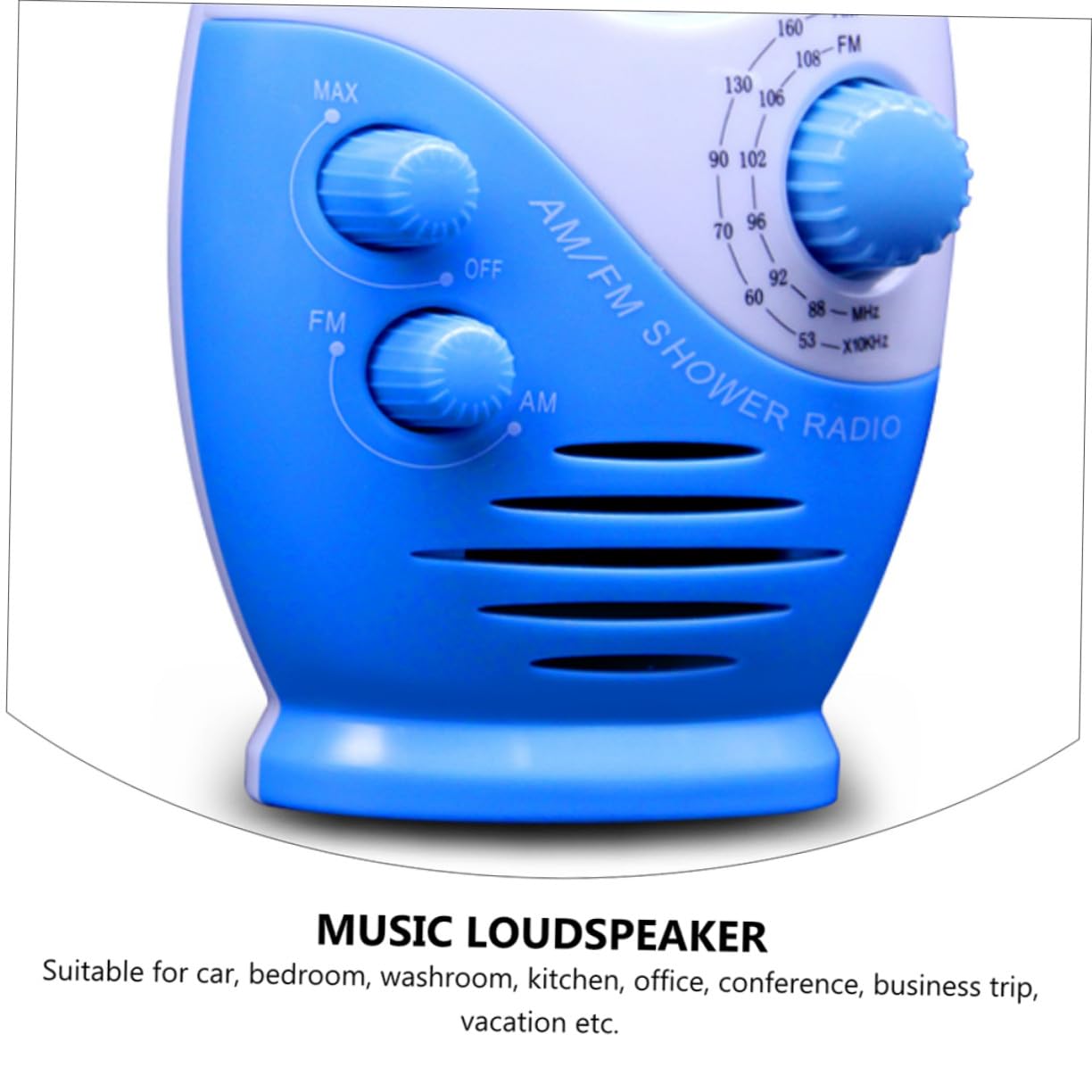 Radio de Ducha Portátil y Resistente al Agua Altavoz Integrado, Mini Radio Am/FM de Material Abs Adecuado para Baño y Viajes