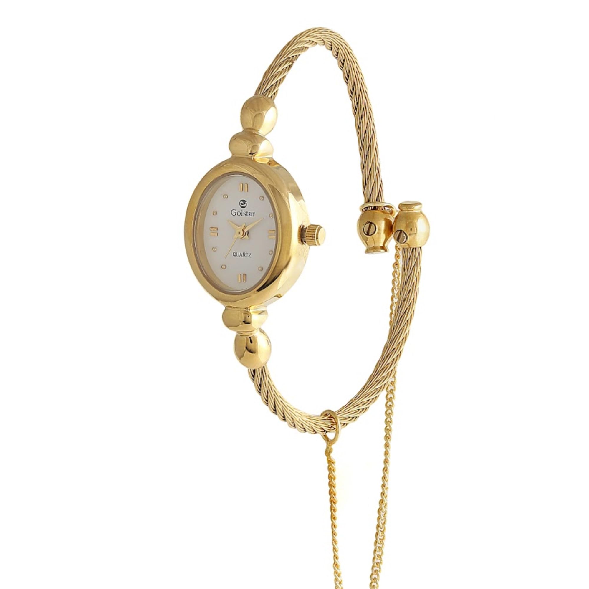 ECSTASY Stainless Steel Womens Goldstar Premium 24K Gold Polished Ladies Bangle Digital Watch (B0BJFKFBVQ) Amazon Price History, Amazon Price Tracker