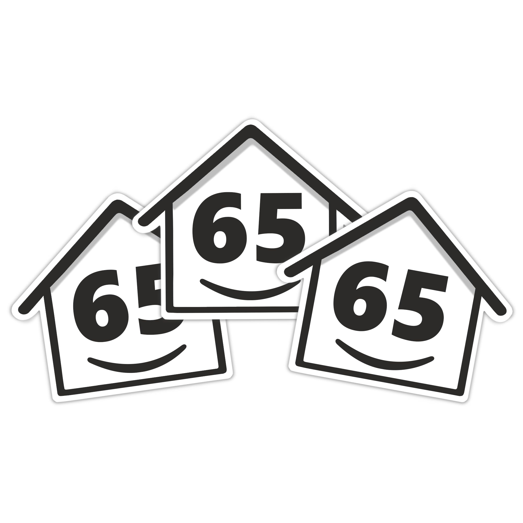3 x Bin Numbers for Wheelie Bins, 1-99, 15cm ‘Happy House’ Design Dustbin Stickers, Easy Application Stick On Number Stickers - Weatherproof Self Adhesive Vinyl, Black (21) — view 83