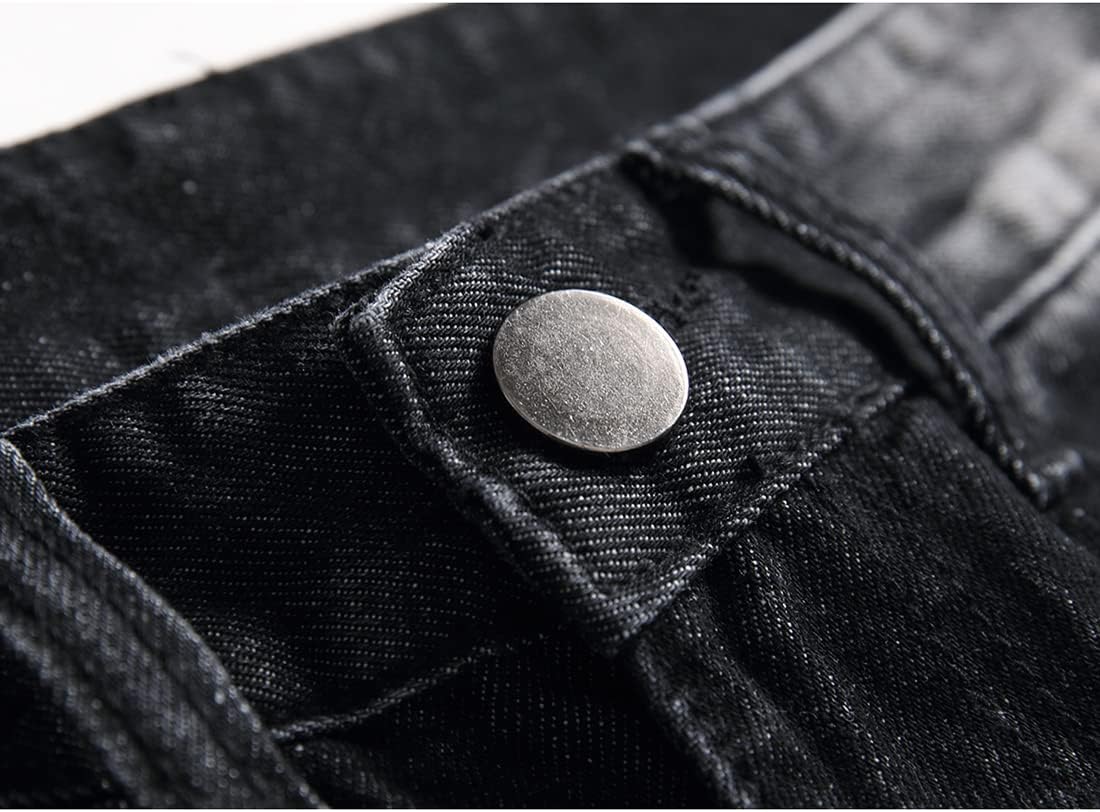 Ripped Jeans for Men Slim Denim Regular Fit Tapered Leg Distressed Destroyed Pants Mens Jeans with Hole - Image 7