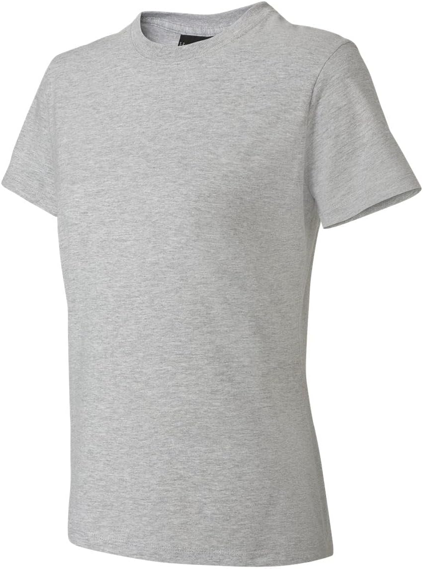 Hanes SL04 Women’s Perfect-T Shirt, Cotton Blend, Lightweight 4.5 oz, Pre-Shrunk, Contoured Fit, Tear-Away Label, Sustainable, Soft & Durable Tee, 5XL, Light Steel - Image 3