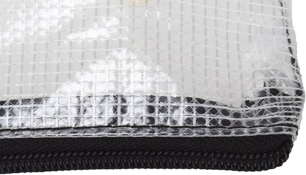 Creative Mark Clear Mesh Zipper Storage Organizer Bag, 10" x 14" - Waterproof Pouch for Papers and Supplies, Large Mesh Zipper Pouch for Travel, Studio or Office Organization