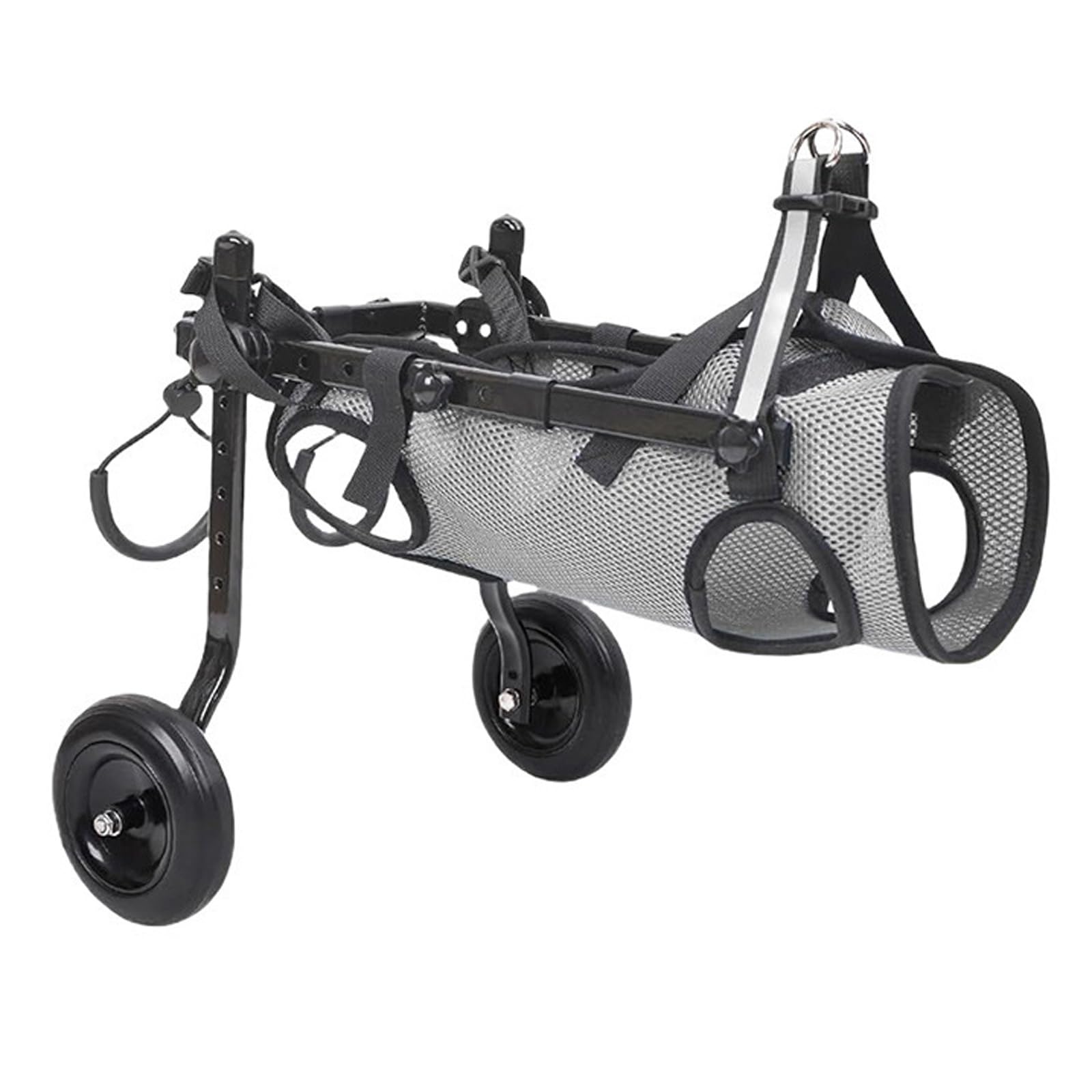 Silla de ruedas para perros ajustable para paseos cómodos de mascotas con movilidad reducida