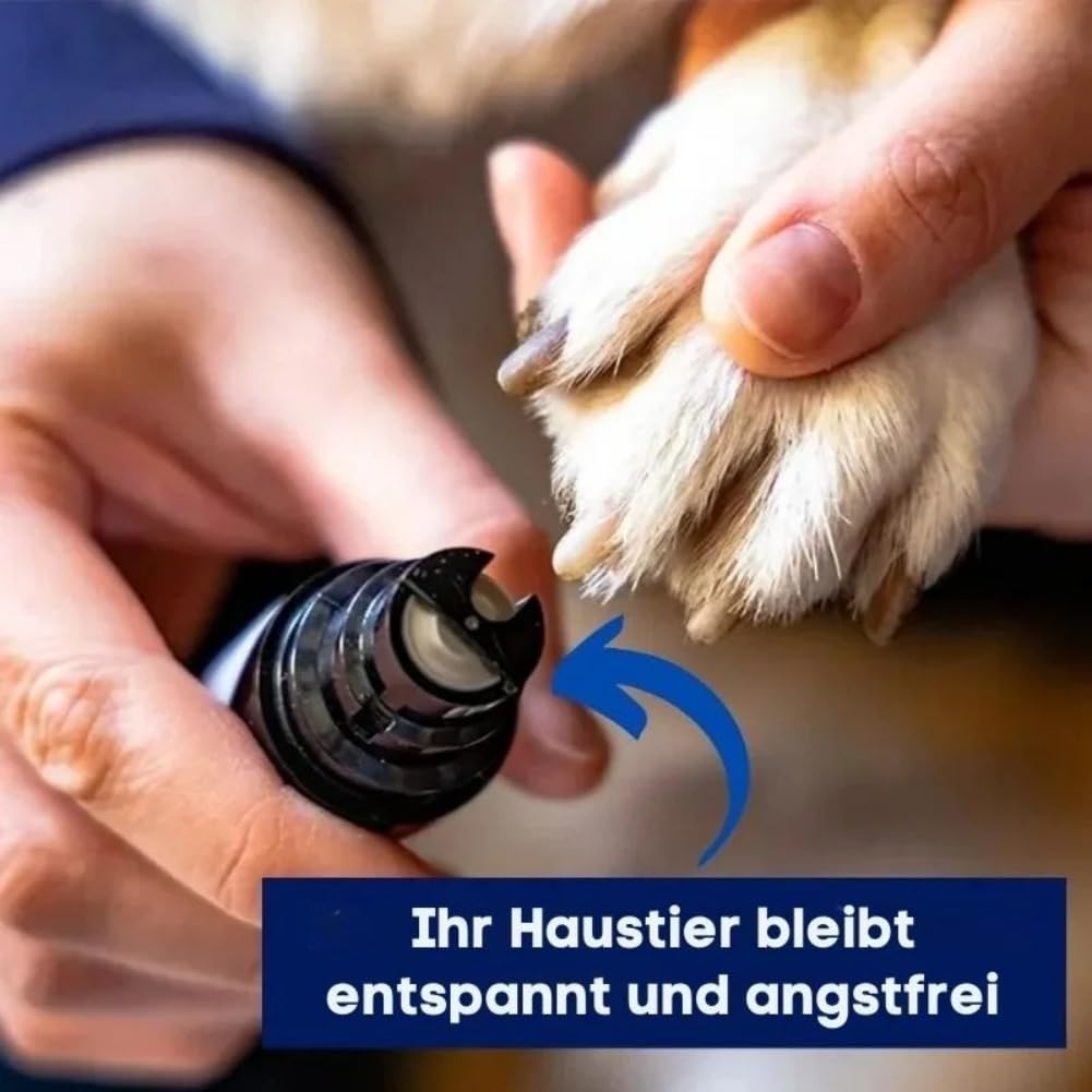 GentleTrim Sicherheits-Krallenschleifer für Haustiere, Silent Groom Pro, Krallenschleifer für Hunde, USB Rechargeable Dog Nail Grinder, Sicheres, Sanftes Ergonomic & Quiet Dog Nail Trimmer (2 Pcs)