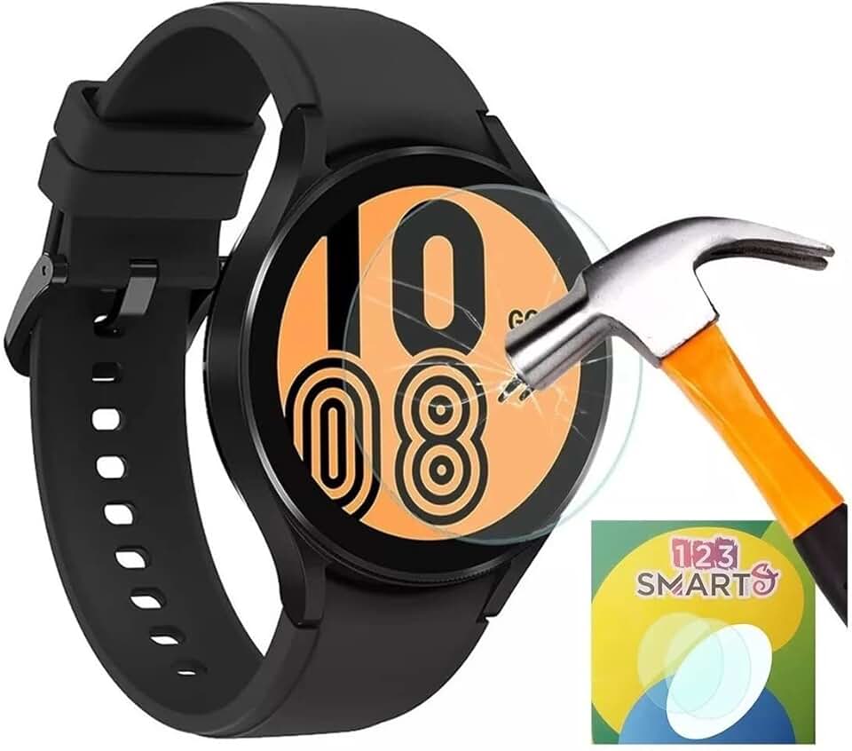 2x Película de Vidro Temperado Marca 123Smart para Galaxy Watch 4 40mm Watch 5 40mm Watch 6 40mm Watch 7 Watch 8 40mm R860 R865 R900 R905 R930 R935 SM-L300 L305 L320 L325 (2x peliculas Watch 4/5/6/7/8 40mm)