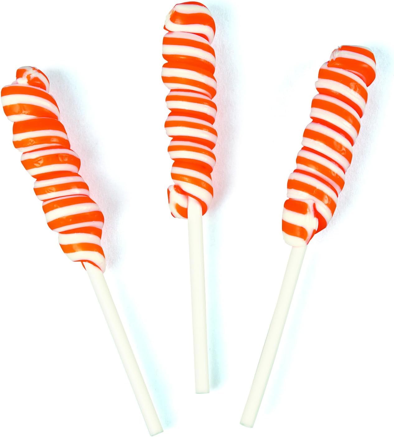 Fun Express Bulk Candy Lollipops Individually Wrapped 24 Pack - Orange Flavored Suckers & Lollipops for Goodie Bags, Pinata Candy, Party Favors | Assorted Candy Bag for Kids Birthday Celebrations
