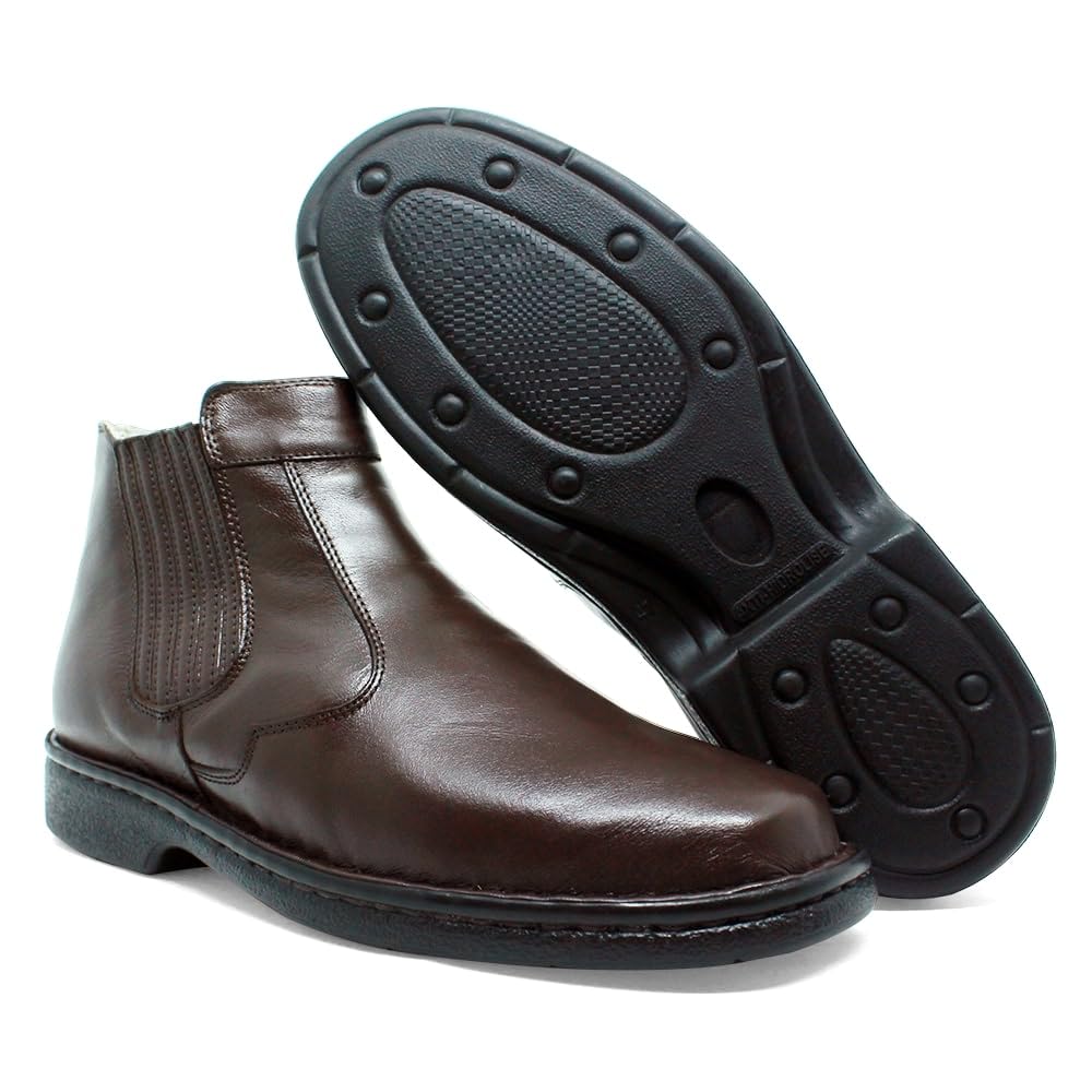 Bota Social Ortopédica Conforto Em Couro Com Amortecedor 351 em promoção! Veja a oferta e mais achadinhos de Botas & Coturnos Masculinos 9 Hoje é o melhor dia para comprar Bota Social Ortopédica Conforto Em Couro Com Amortecedor 351 com aquele preço maroto! Promoção! Aproveite a oferta! 9