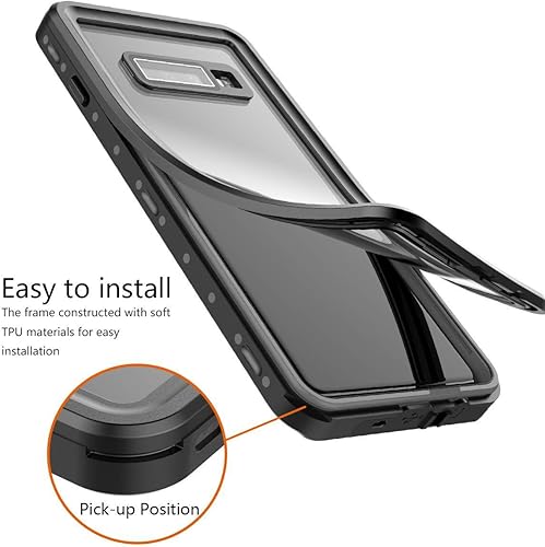 Miniatura 3 de Goodaa Funda impermeable para Samsung Galaxy S10 Plus, protector de pantalla integrado, certificado IP68, protección subacuática, a prueba de