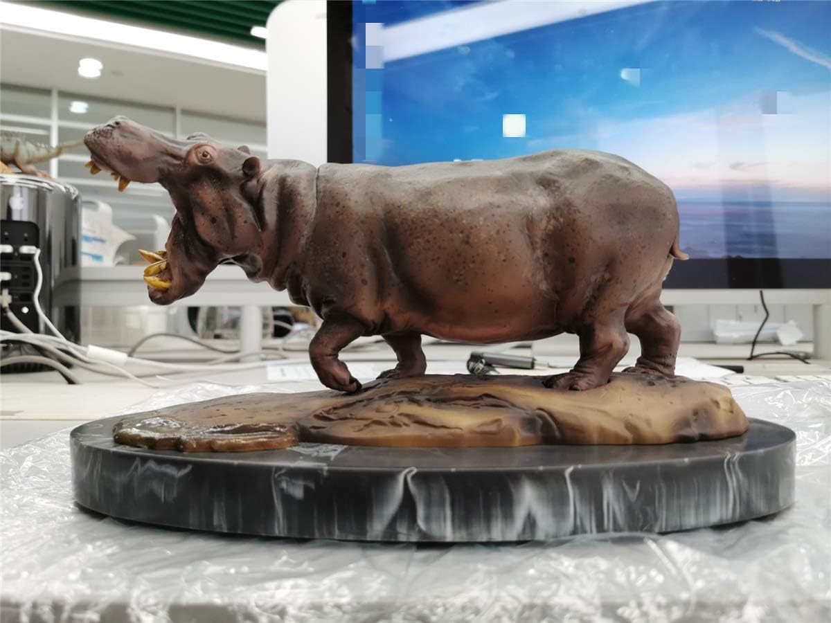 WLNTDOLA 1:15 Scale Africa Hippopotamus Amphibius Statue Large Hippo Animal Model