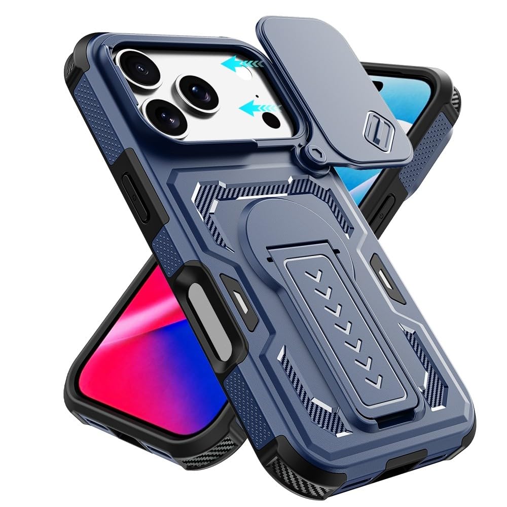 Coque compatible avec iPhone 16 Pro antichoc couleur bleu foncé robuste - 7