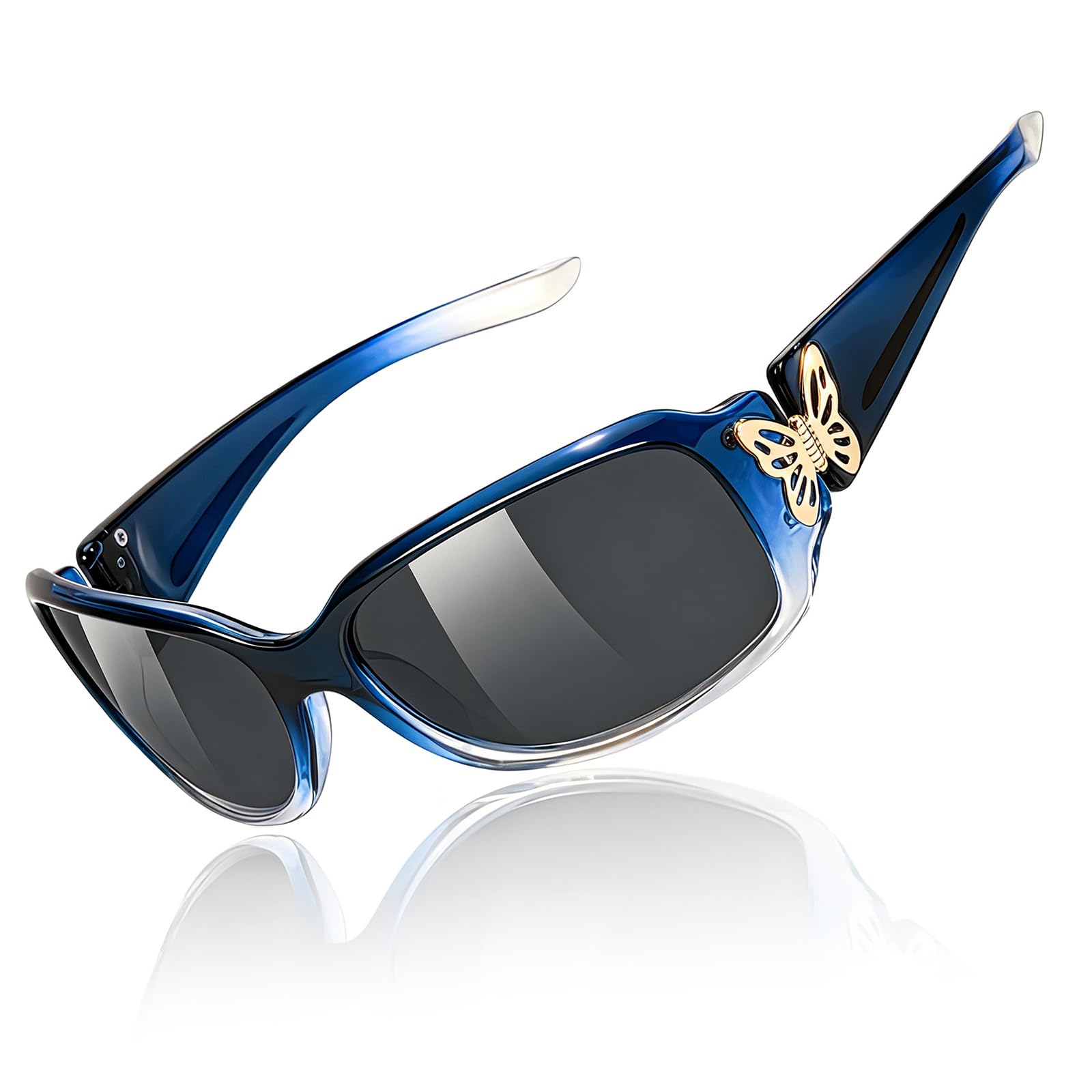 TJUTR Polarized Butterfly Jackie-O Sunglasses