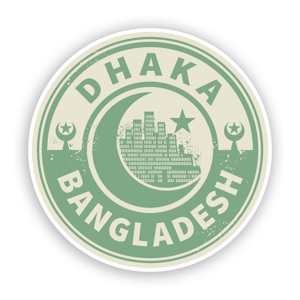 Destinationvinyl Multi 2 X 15Cm/150Mm Bangladesh Dhaka Vinyl Stickers Travel Luggage #7440
