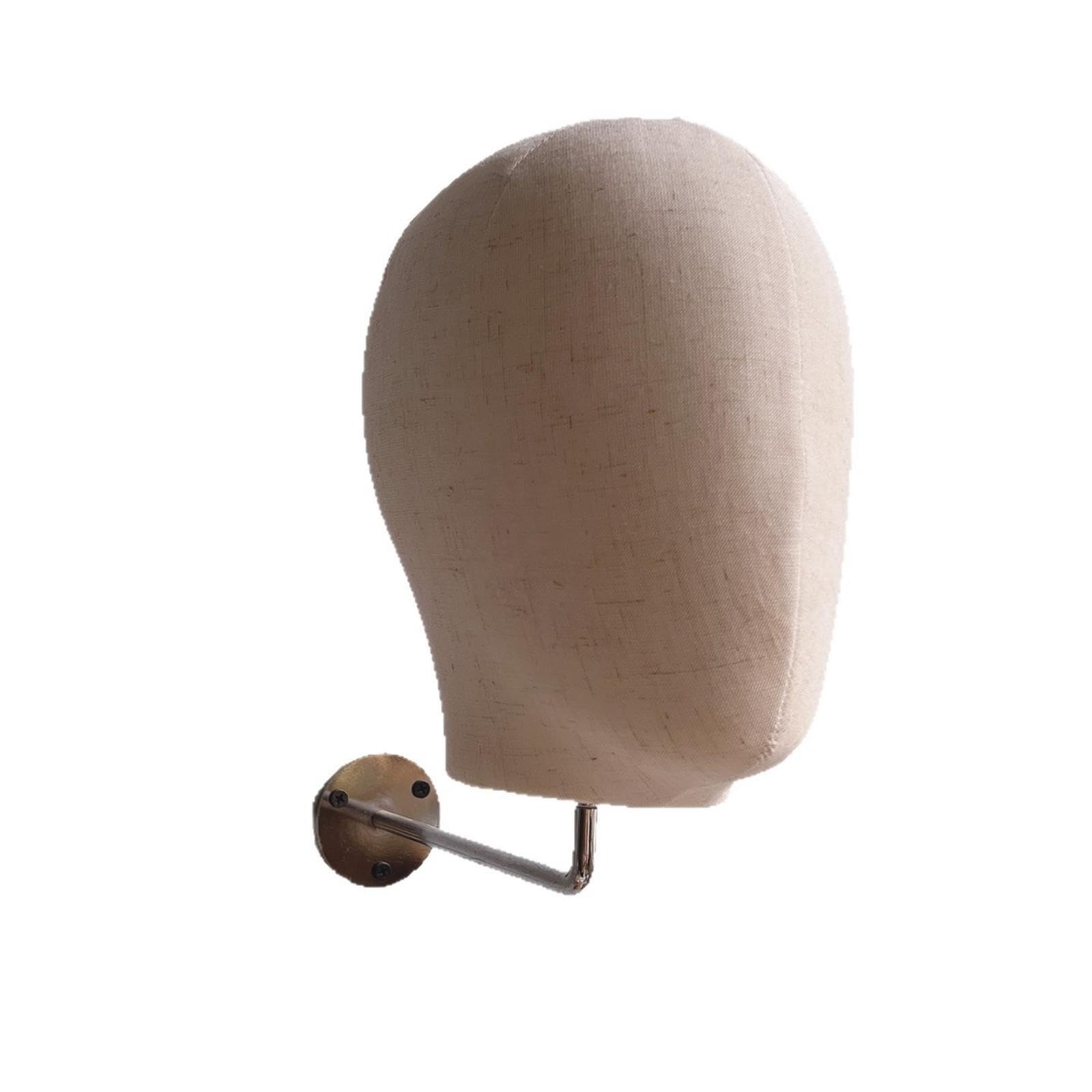 Wall Mount Mannequin Head textileCovered Mannequin Head Wall Mount Space-Saving Hat Display Stand with Metal Hook for Hair Stylists, Retail Shops-image-32