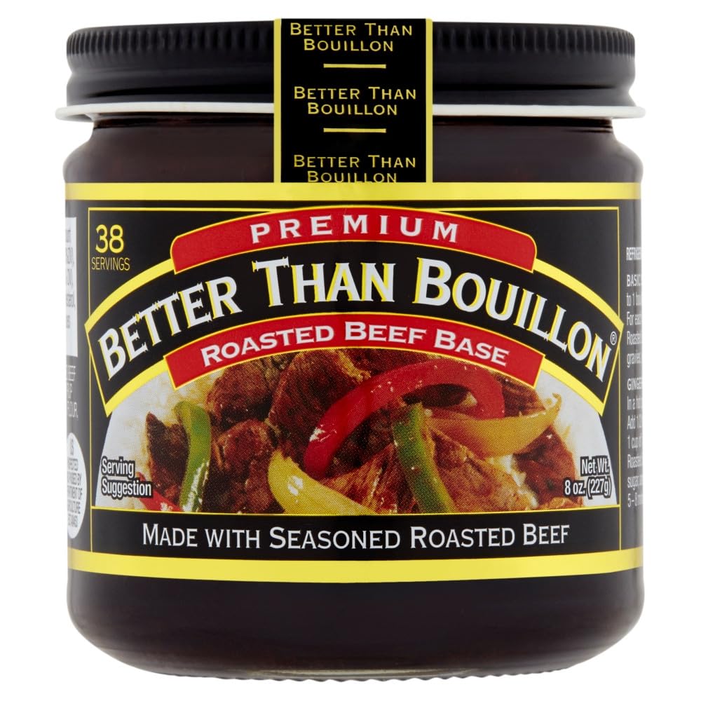 Better Than Bouillon Premium Base Paquete variado, 1 base de pollo asado, 1 base de carne asada, 1 base de ajo asado, 1 base de cebolla salteada, tarros de 8 onzas (paquete de 4)