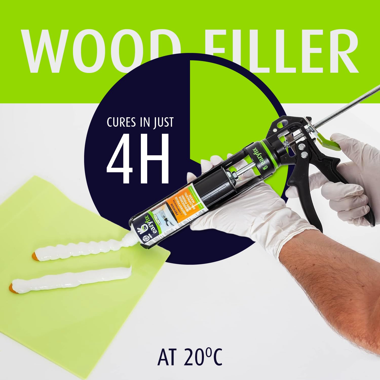 EAZYFIX® Holzfäule Reparaturset - Premium Holzspachtelmasse und Zubehör