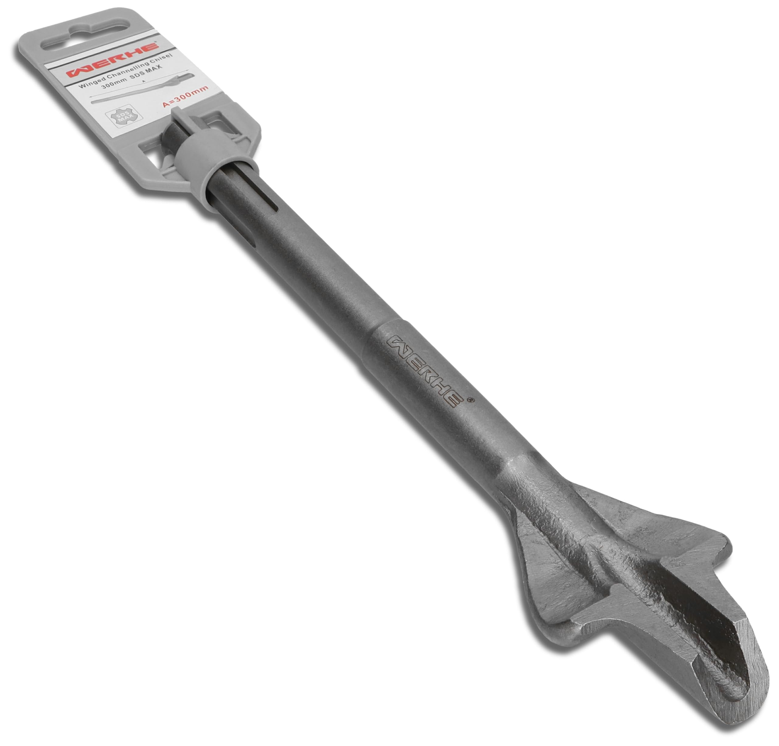 WERHE® SDS MAX 60 x 300 mm cincel volante - cincel de canal para martillo perforador - gubia para cincelar en ladrillo y hormigón