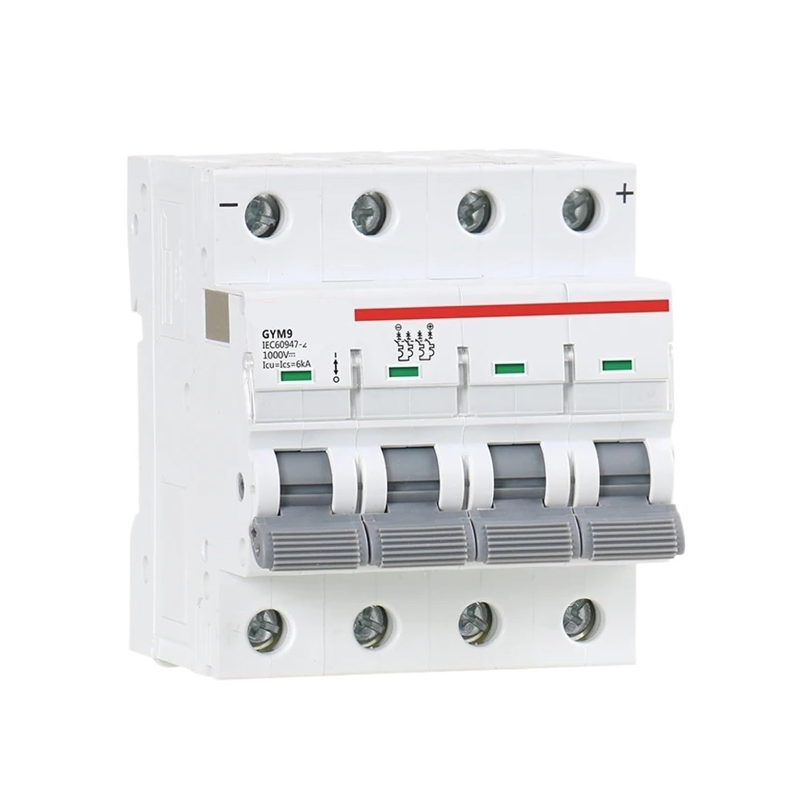 MCB DC 1000V disjoncteur miniature 16A 4 pôles IEC60947 pour circuit continu