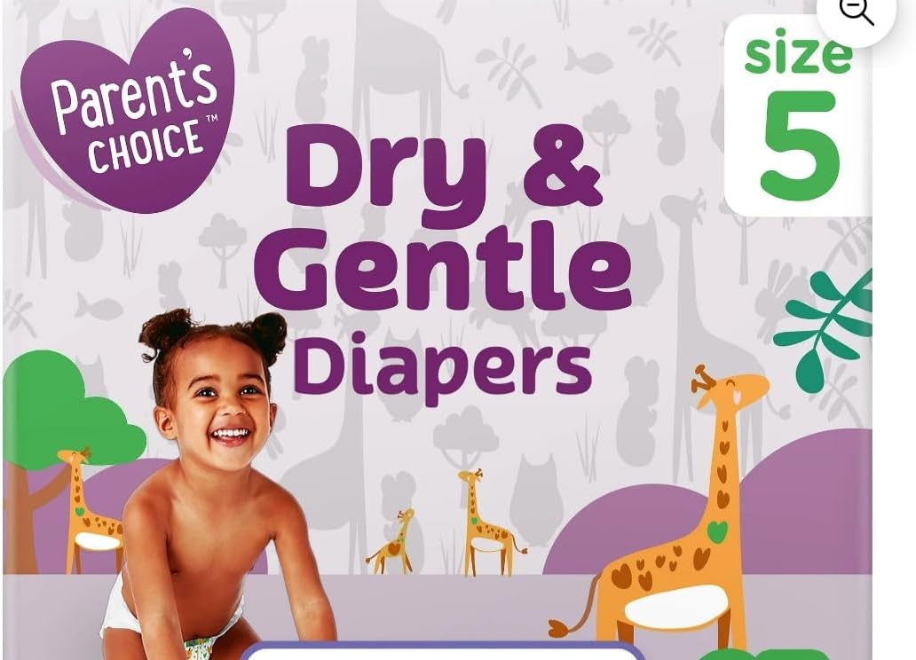 ChParent's Choice Dry & Gentle Diapers, Size 5, 96 Count