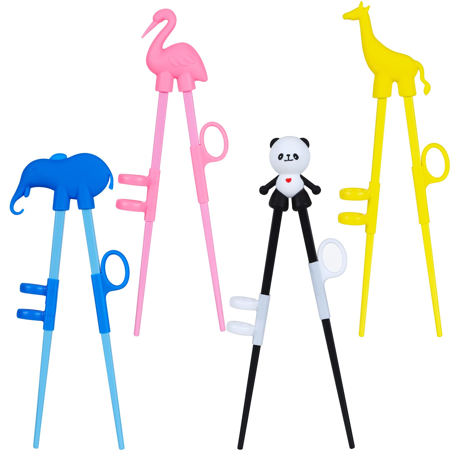 4 pcs kid chopsticks training chopsticks for toddler beginners baby children  training chopsticks with animals
