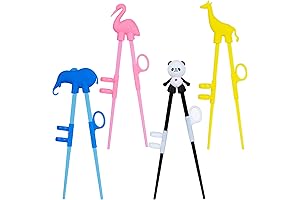 4 pcs kid chopsticks, learning chopsticks helper for kids, training chopsticks with animals for beginners