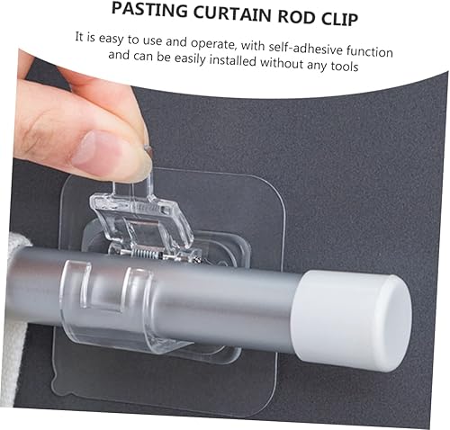 Miniatura 5 de WOONEKY 4 soportes de toalla de perforación abrazaderas de plástico ganchos de pared para baño soportes de poste soporte de fijación autoherraje