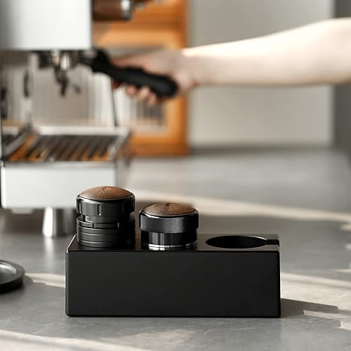 Miniatura 3 de MHW-3BOMBER Estación de calibración de espresso, estación de manipulación 4 en 1 para almacenamiento portafiltro de 2.008-2.283 in, distribuidor y