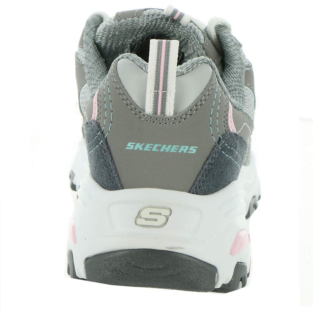 SKECHERS D-Lites グレー/ピンク スニーカー 23,5cm ほぼ未使用】スケッチャーズ スニーカー (23cm) グレー 黒