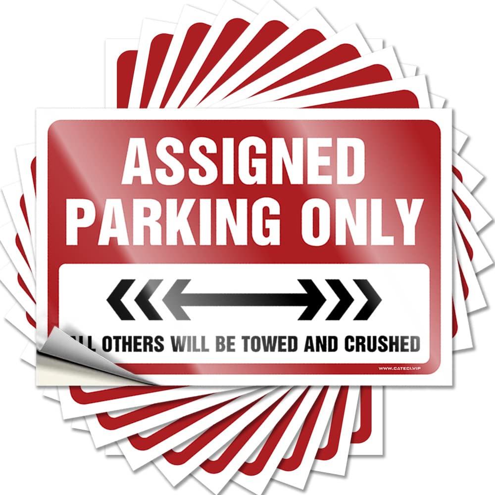 Assigned Parking Only Tiny Decals | Cats Waterproof Vinyl Case Narrow Removable Decal Peel Stick(8X12CM)