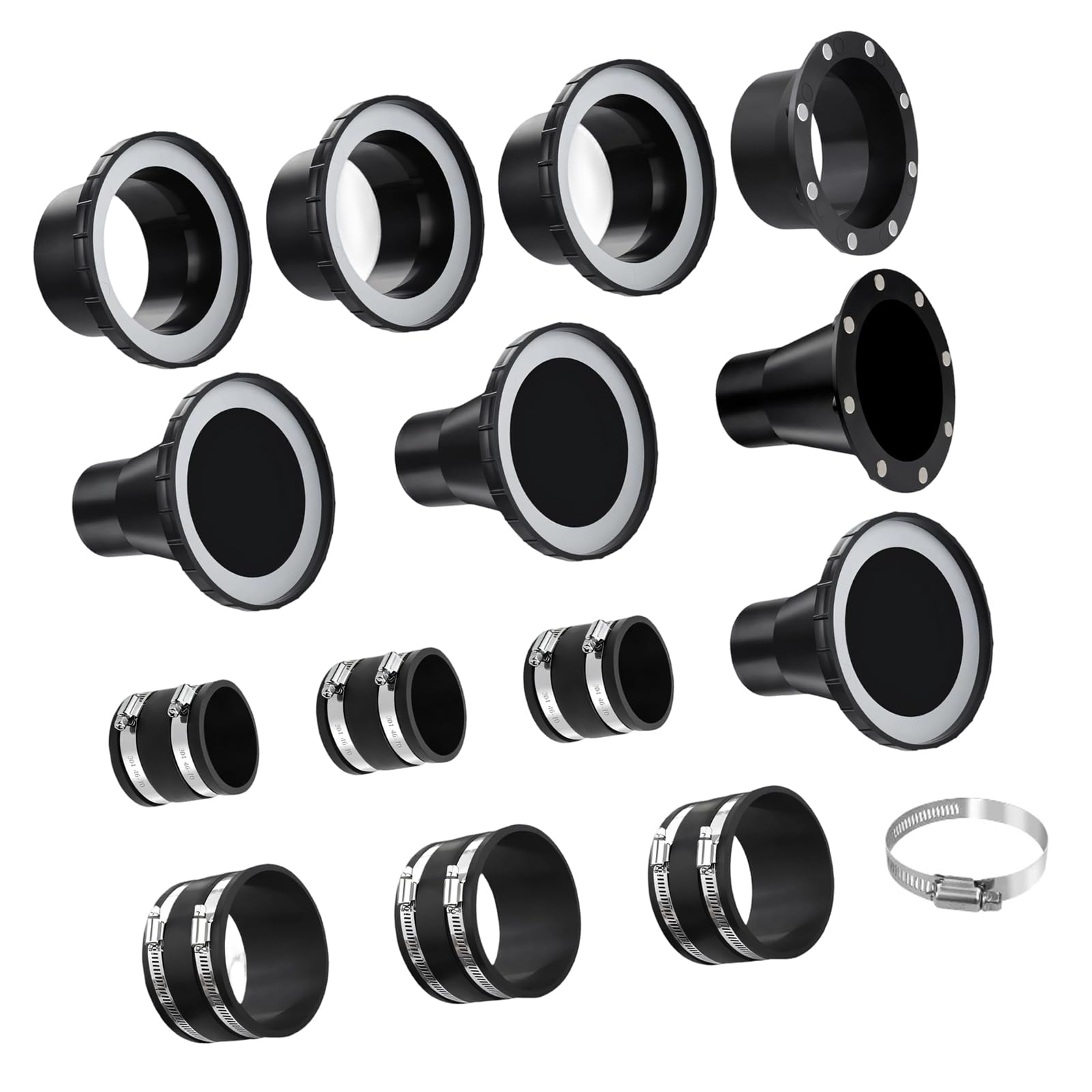 ordinarYone 15PCS Magnetic Collector Adapter Set For Woodworking Tools Featuring Sturdy ABS And Simple Link Design