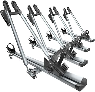 Mossa 4X Dachfahrradträger, Dachfahrradhalter mit Schlüssel und Alubalken - BR9560. Dachfahrradträger, Alu, universal x4-5902538939560