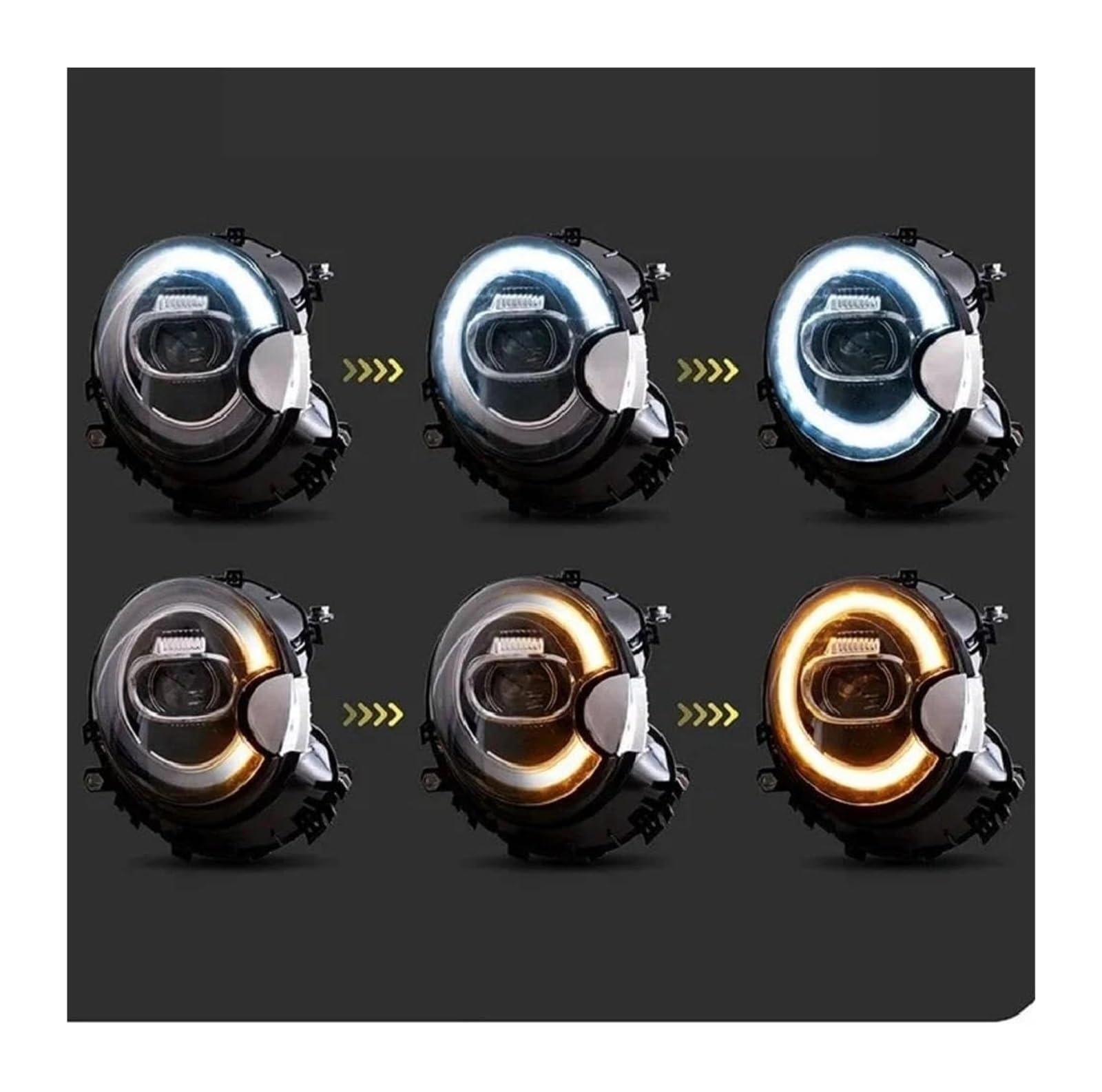Dynamiczne kierunkowskazy do BMW Mini & Cooper R56 R57 R58 i R59 (2007-2013); przedni i tylny blok optyczny (2011-2013)