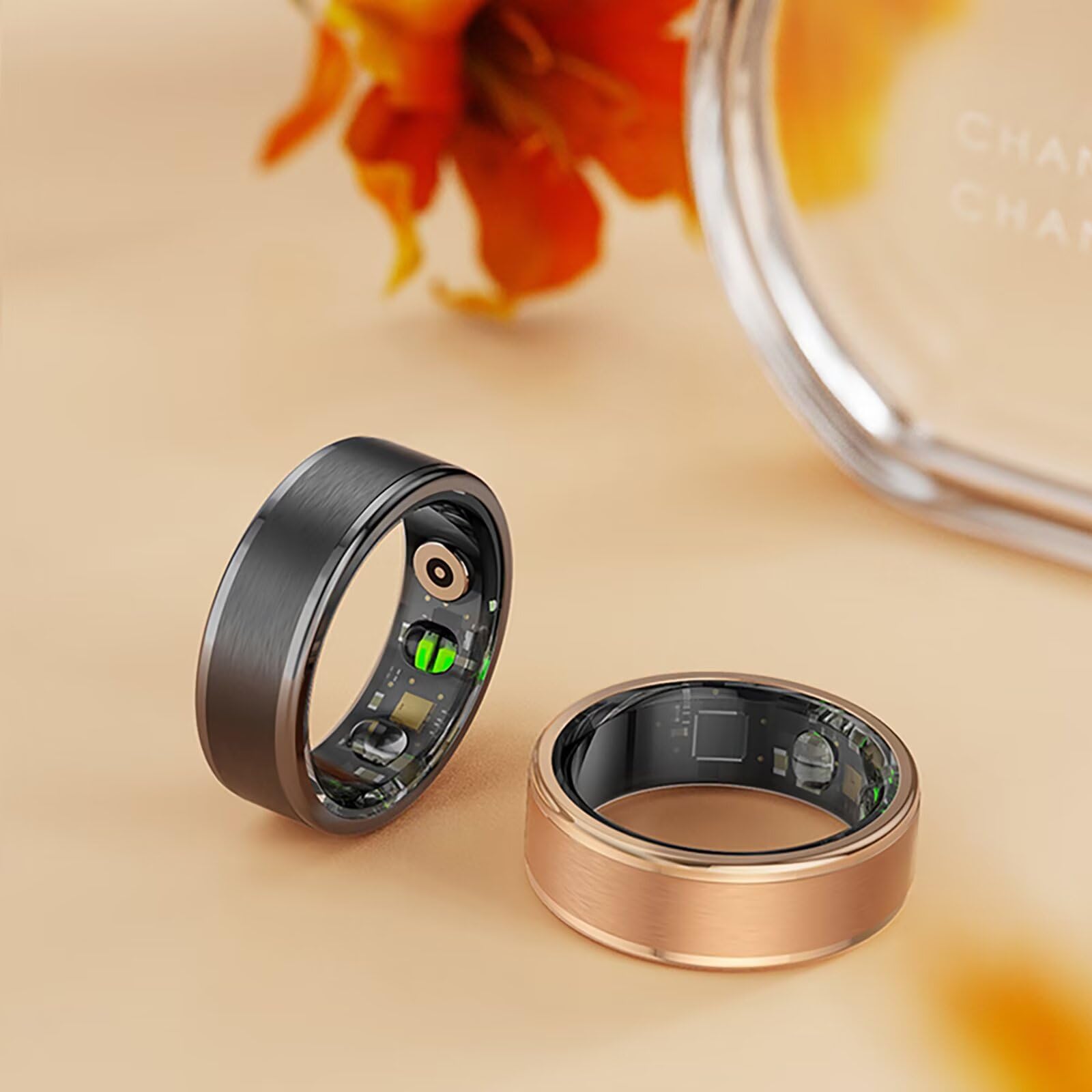 findtime Smart Ring Android Fitness Ring Smartringe für Herren Damen IOS Pulsmesser Sport Fitness Tracker Smartring Herzfrequenz Schlaftracker Gesundheitsring Schrittzähler Fitnesstracker Größe 9