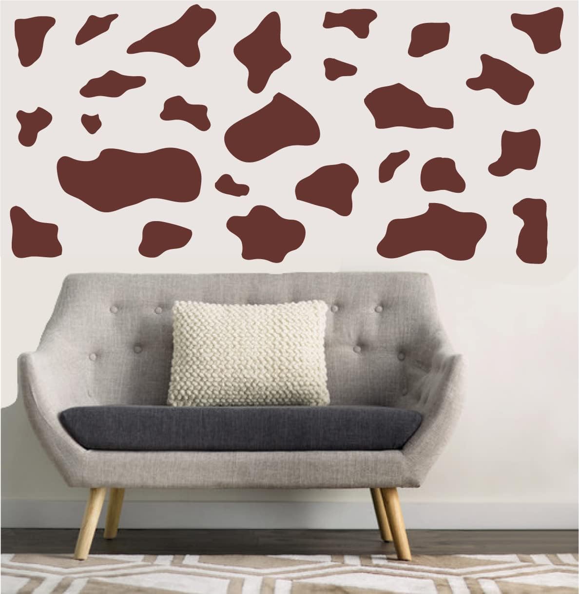 Brown Cow Print Wall Stickers Decals