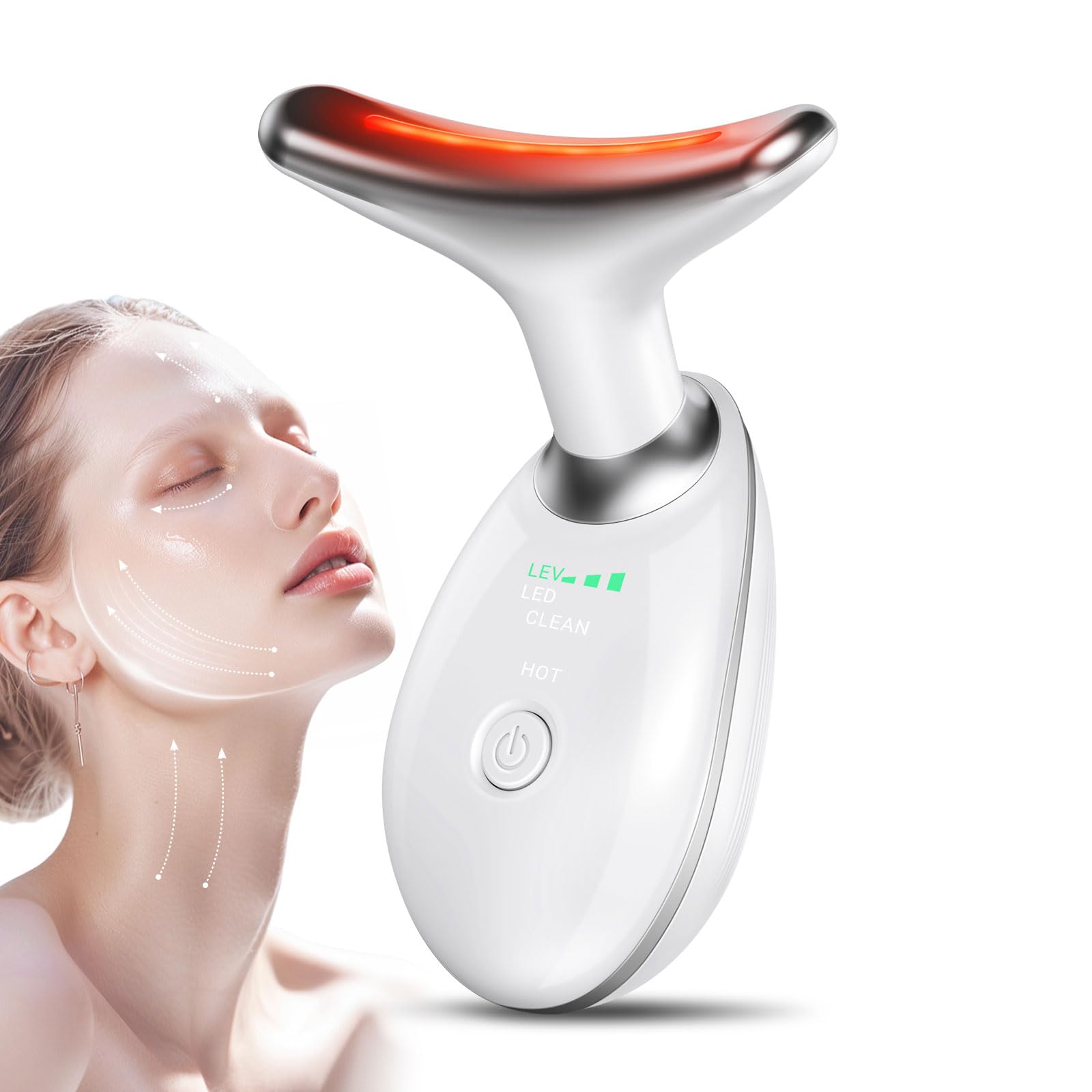 Amazon.com: Neck Facial Massager, Light Face Neck Massager for