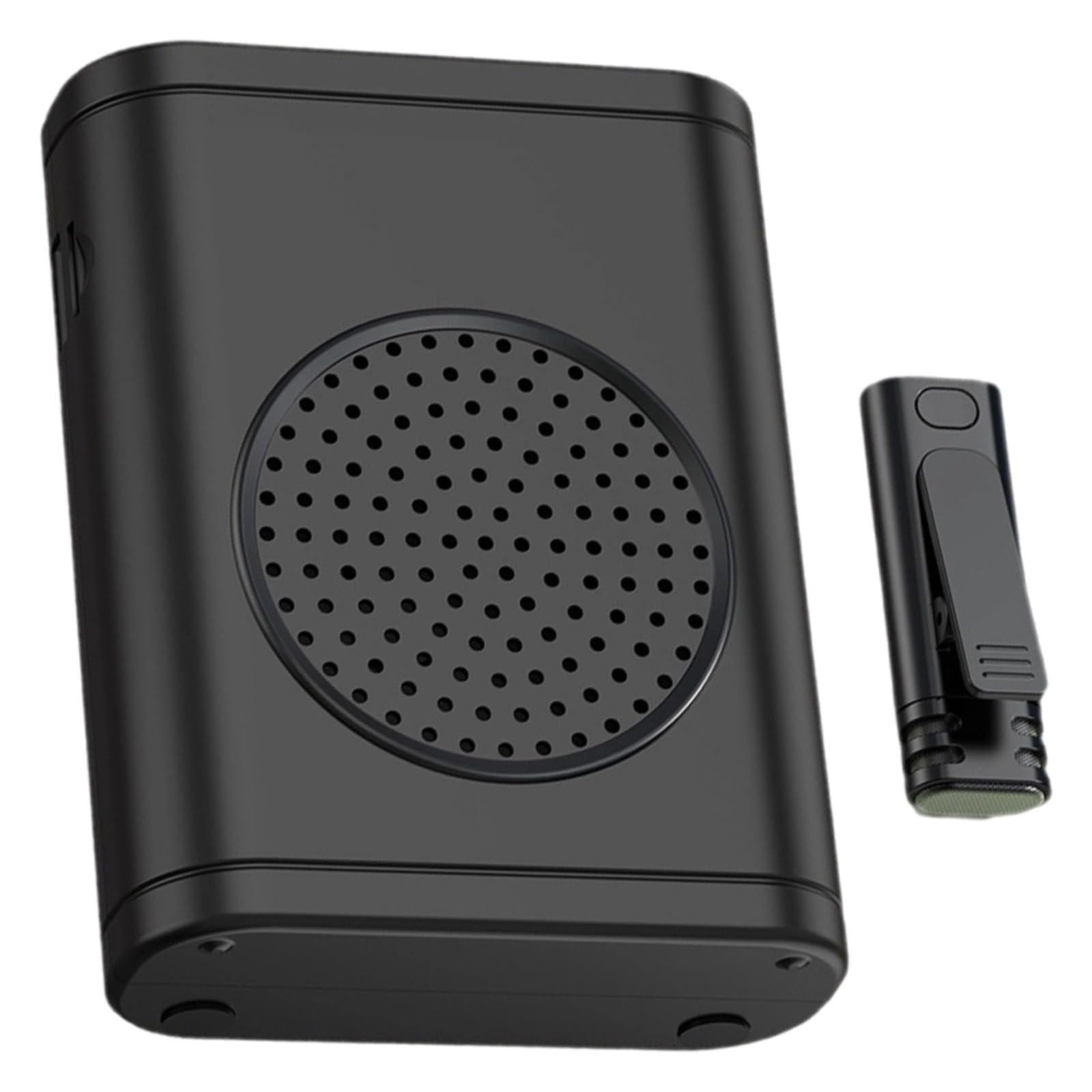 Set microfono wireless clip-on S18 con custodia di ricarica, doppio trasmettitore per insegnanti e presentatori, riduzione del rumore, nero, durata della batteria 24h