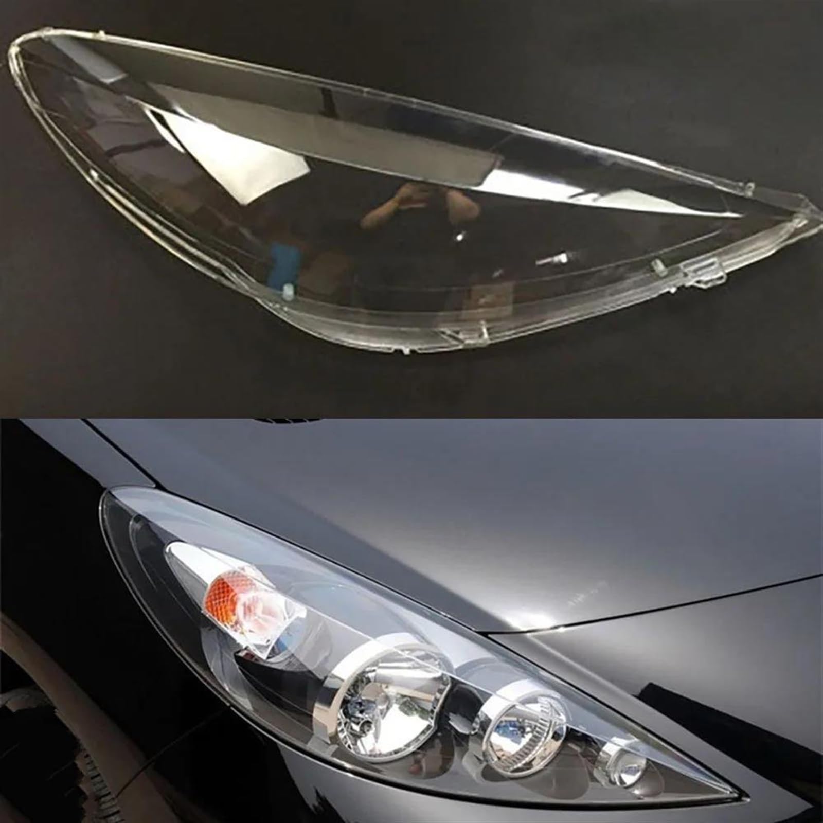 Copriobiettivo Faro Auto Compatibile con Peugeot 207 2011 2012 2013 2009 2010 Faro per Auto Copriobiettivo Paralume Faro per Auto Lente Faro Automatico Borsette Custodia per Copertura(Right)
