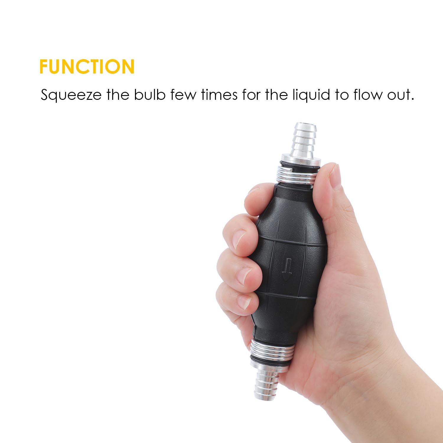 Produktbild von TOPWAY 2-tlg Hand Kraftstoffpumpe 10mm/12mm - Für Benzin, Öl, Diesel, Wasser