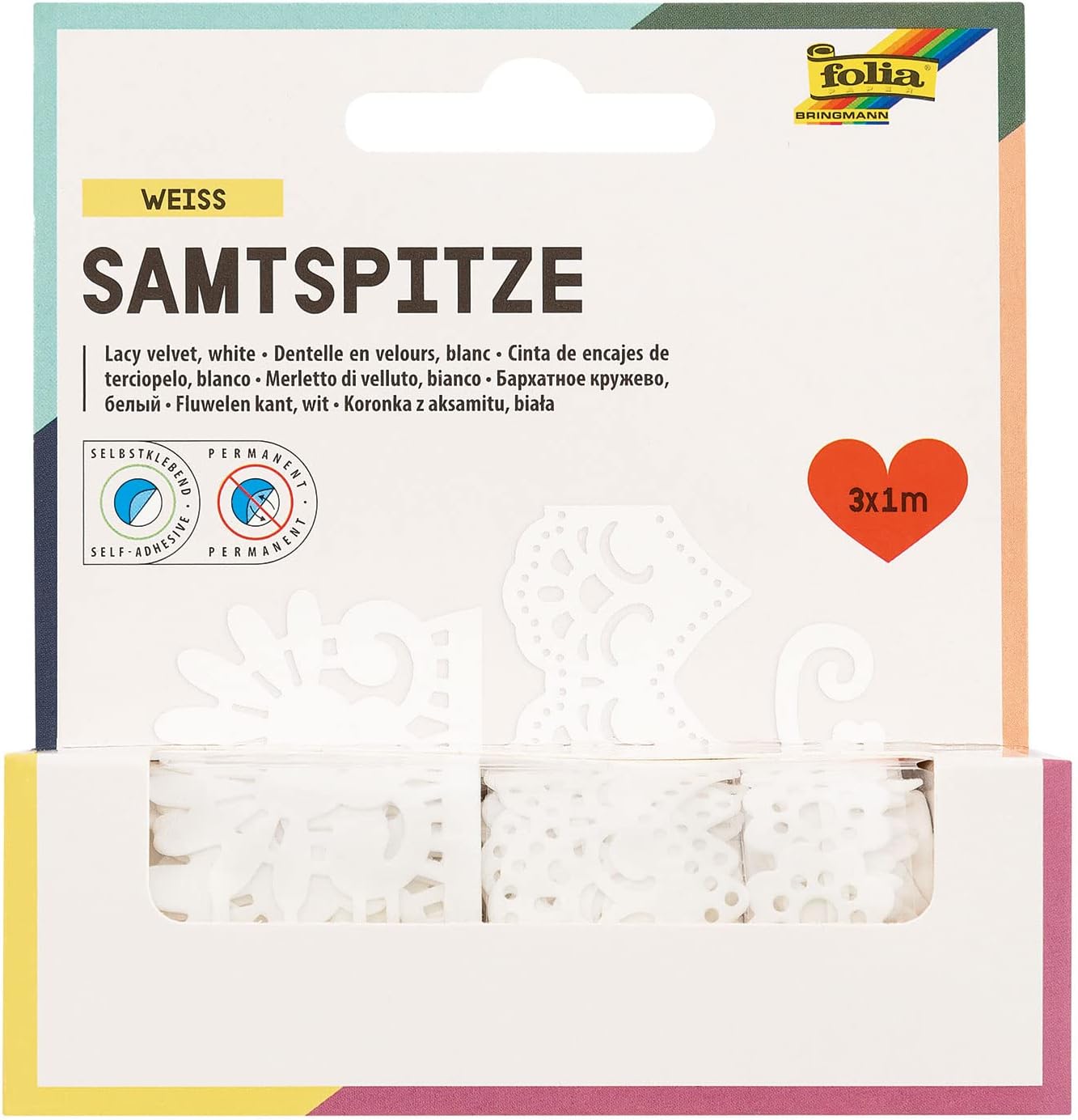 Folia 12701 Sticker, white, 100cm