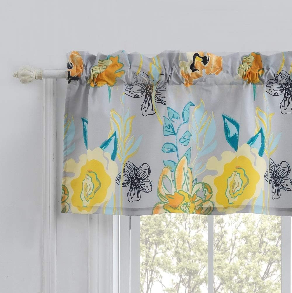 Greenland Home Watercolor Dream Window Treatment, 84x19 inches, Gray